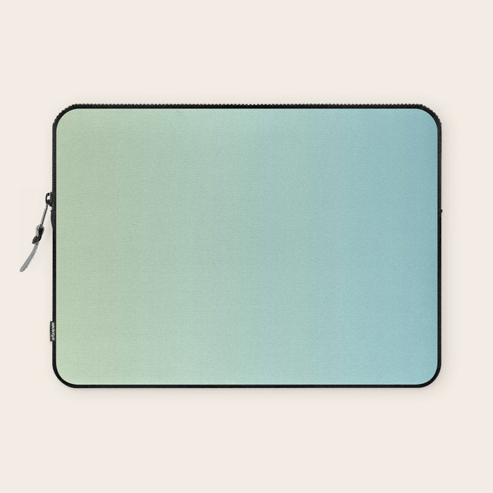 Turquoise Green Blue Gradient Laptop Sleeve Gallery Image 1