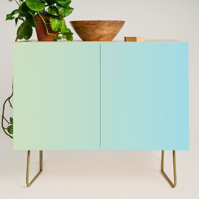 Turquoise Green Blue Gradient Credenza Gallery Image 1