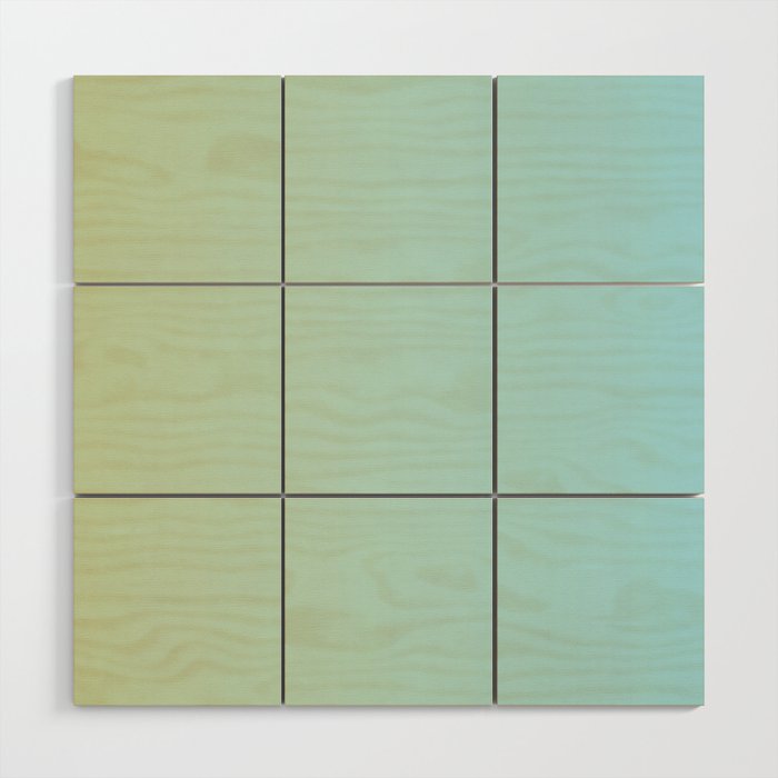 Turquoise Green Blue Gradient Wood Wall Art Gallery Image 1