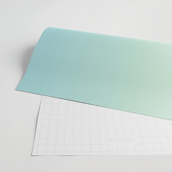 Turquoise Green Blue Gradient Wrapping Paper Gallery Image 2