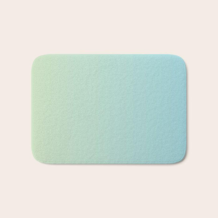 Turquoise Green Blue Gradient Bath Mat