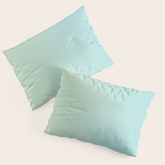 Turquoise Green Blue Gradient Pillow Sham Gallery Image 3