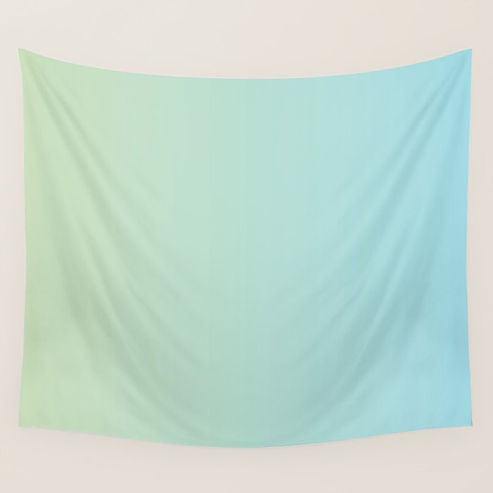Turquoise Green Blue Gradient Wall Tapestry Gallery Image 1