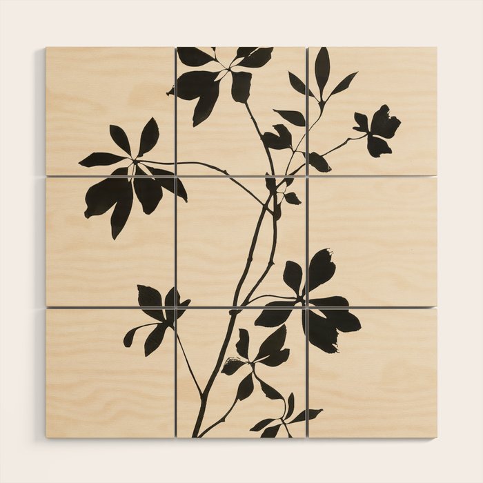 Botanical Silhouette I Wood Wall Art Gallery Image 1