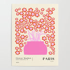 Modern Pink flower bouquet. Flower market. Paris Poster Gallery Image 4