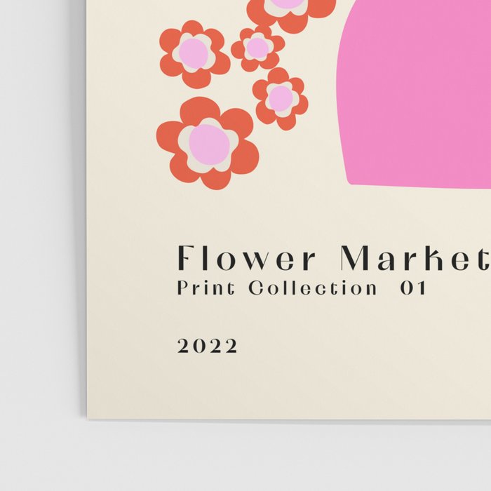 Modern Pink flower bouquet. Flower market. Paris Poster Gallery Image 3