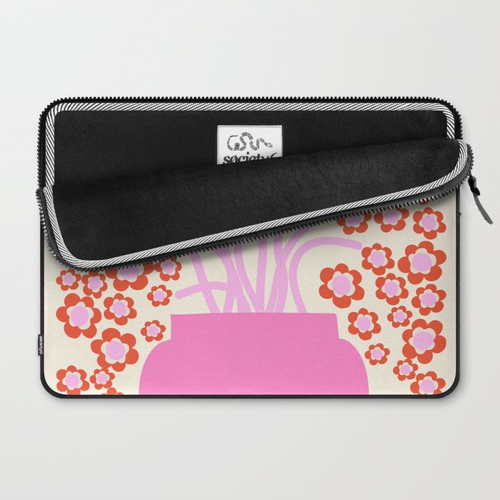 Modern Pink flower bouquet. Flower market. Paris Laptop Sleeve Gallery Image 2