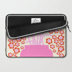 Modern Pink flower bouquet. Flower market. Paris Laptop Sleeve Gallery Image 2