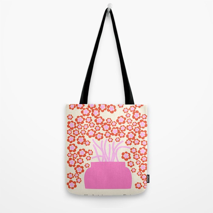 Modern Pink flower bouquet. Flower market. Paris Tote Bag Gallery Image 2