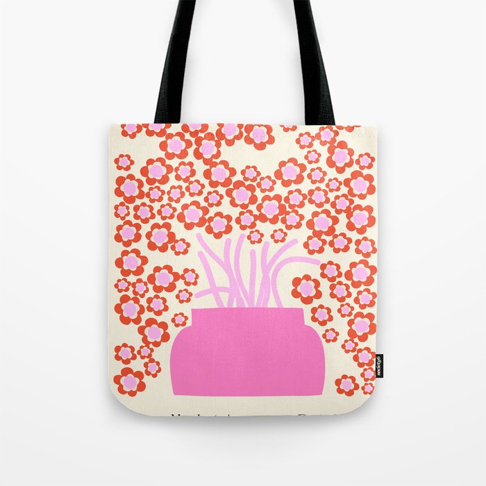 Modern Pink flower bouquet. Flower market. Paris Tote Bag Gallery Image 1