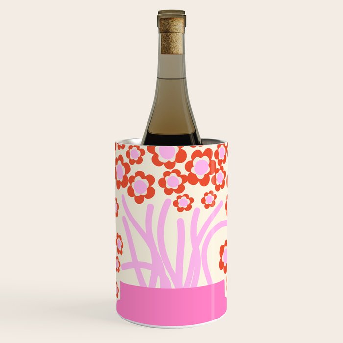 Modern Pink flower bouquet. Flower market. Paris Wine Chiller Gallery Image 1