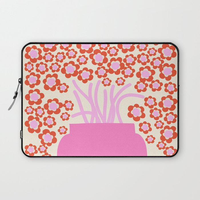 Modern Pink flower bouquet. Flower market. Paris Laptop Sleeve Gallery Image 1