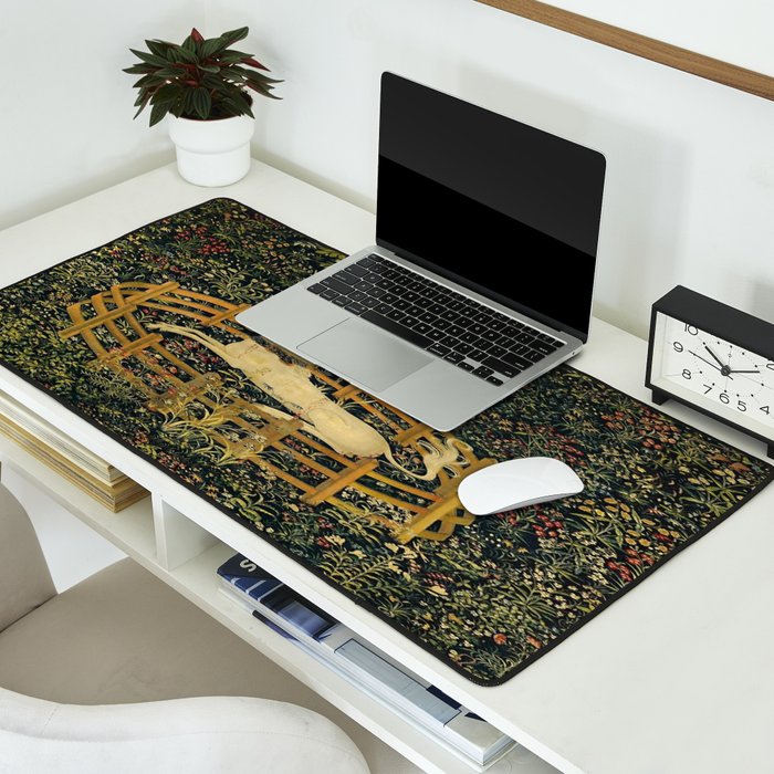 The Unicorn in Captivity Desk Mat Gallery Image 2