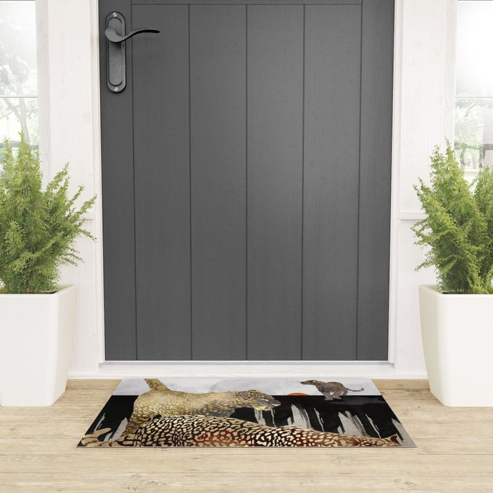 Minimal Leopards Welcome Mat Gallery Image 3