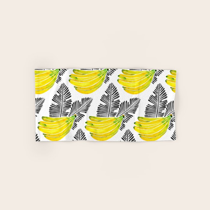 Banana Bunch - Yellow & Black Palette Bath Towel Gallery Image 1