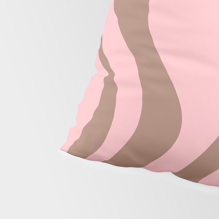 Retro Liquid Swirl Contemporary Abstract Pattern in Mocha Brown and Pink Pillow Sham Gallery Image 4