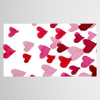 Valentine's Day Watercolor Hearts - pink Tablecloth Gallery Image 2