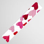 Valentine's Day Watercolor Hearts - pink Table Runner Gallery Image 3