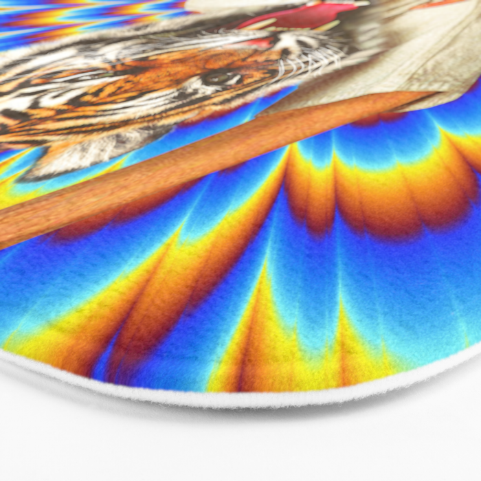 Fighting Tiger - Optical illusion  Bath Mat Gallery Image 3