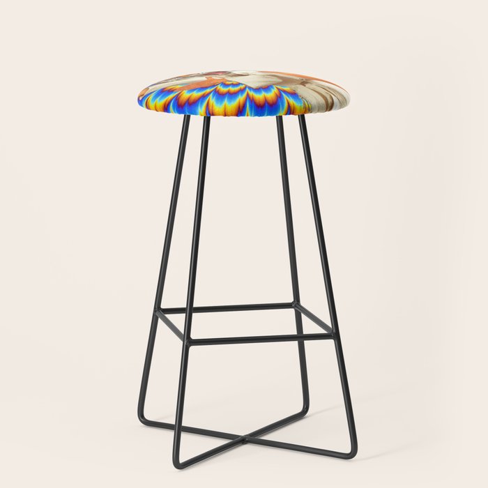 Fighting Tiger - Optical illusion  Stool Gallery Image 1