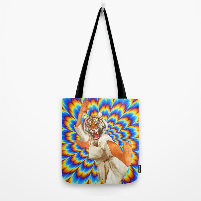 Fighting Tiger - Optical illusion  Tote Bag Gallery Image 2