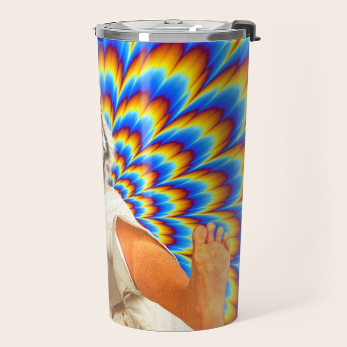 Fighting Tiger - Optical illusion  Travel Mug Gallery Image 2
