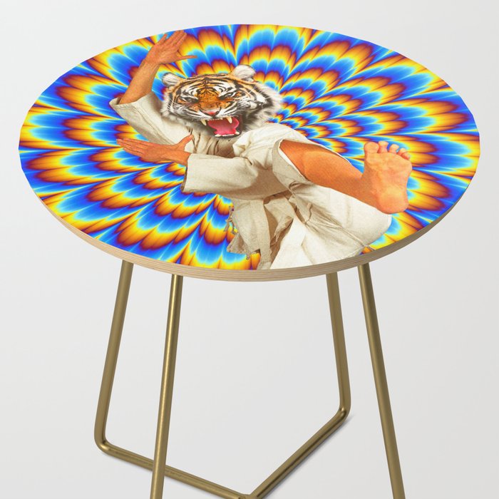 Fighting Tiger - Optical illusion  Side Table Gallery Image 2