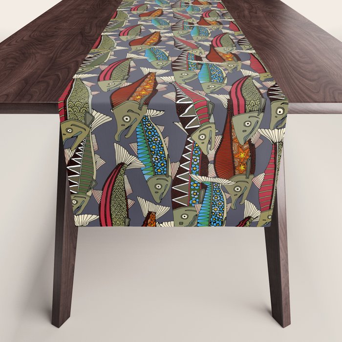 Alaskan salmon dusk Table Runner Gallery Image 1