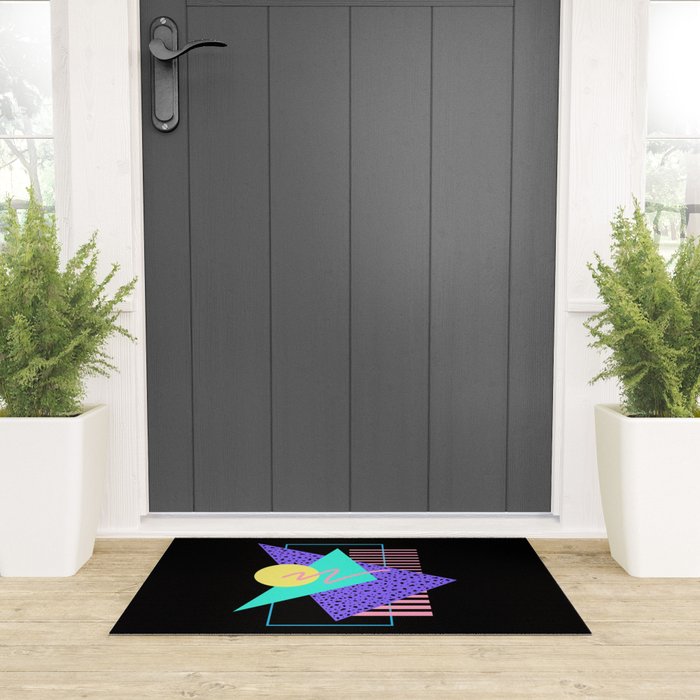 Memphis pattern 121 - 80s / 90s Retro Welcome Mat Gallery Image 3