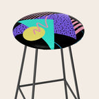 Memphis pattern 121 - 80s / 90s Retro Stool Gallery Image 2