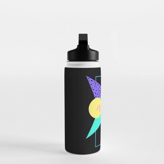 Memphis pattern 121 - 80s / 90s Retro Water Bottle Gallery Image 3