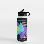 Memphis pattern 121 - 80s / 90s Retro Water Bottle Gallery Image 1