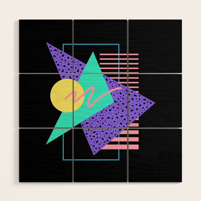 Memphis pattern 121 - 80s / 90s Retro Wood Wall Art Gallery Image 1