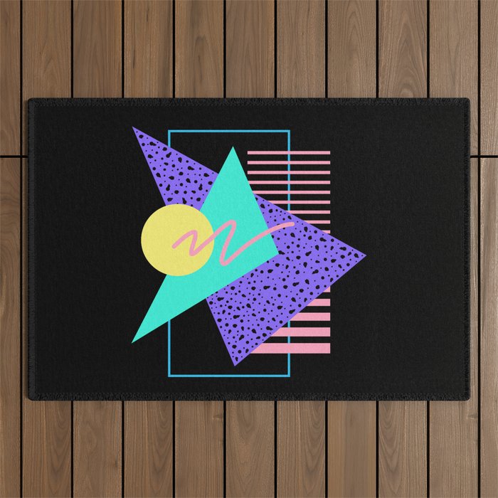 Memphis pattern 121 - 80s / 90s Retro Outdoor Rug Gallery Image 1