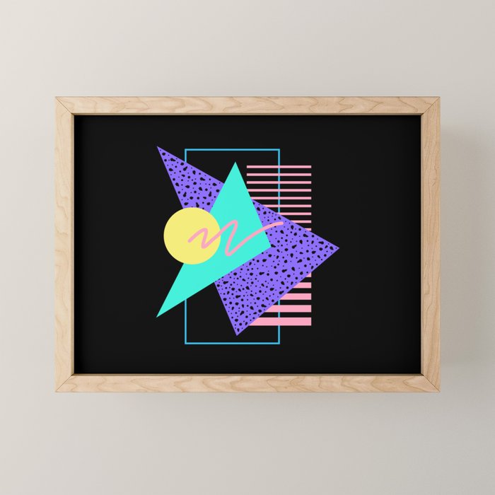 Memphis pattern 121 - 80s / 90s Retro Mini Art Print Gallery Image 1