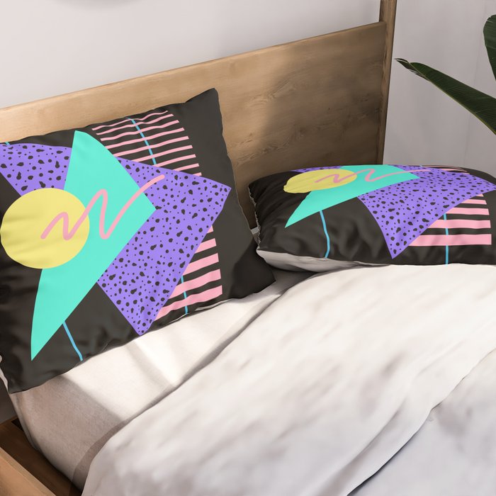 Memphis pattern 121 - 80s / 90s Retro Pillow Sham Gallery Image 2