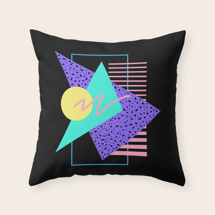 Memphis pattern 121 - 80s / 90s Retro Throw Pillow Gallery Image 1