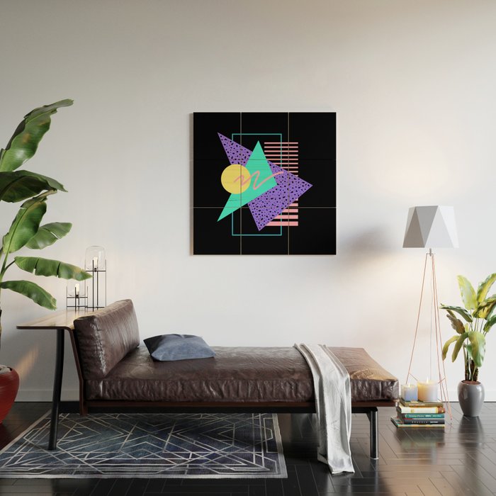 Memphis pattern 121 - 80s / 90s Retro Wood Wall Art Gallery Image 2
