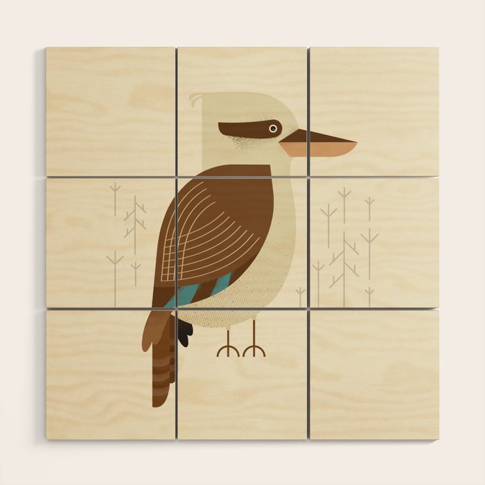 Laughing Kookaburra, Bird of Australia Wood Wall Art Gallery Image 1