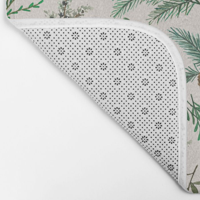 Winter Berry Pattern Bath Mat Gallery Image 2