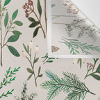 Winter Berry Pattern Wall Tapestry Gallery Image 3