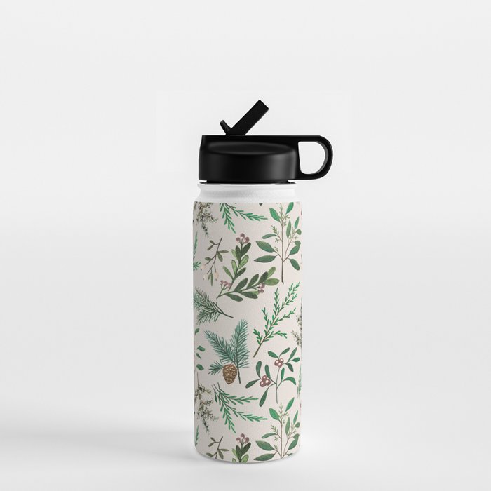 Winter Berry Pattern Water Bottle Gallery Image 1