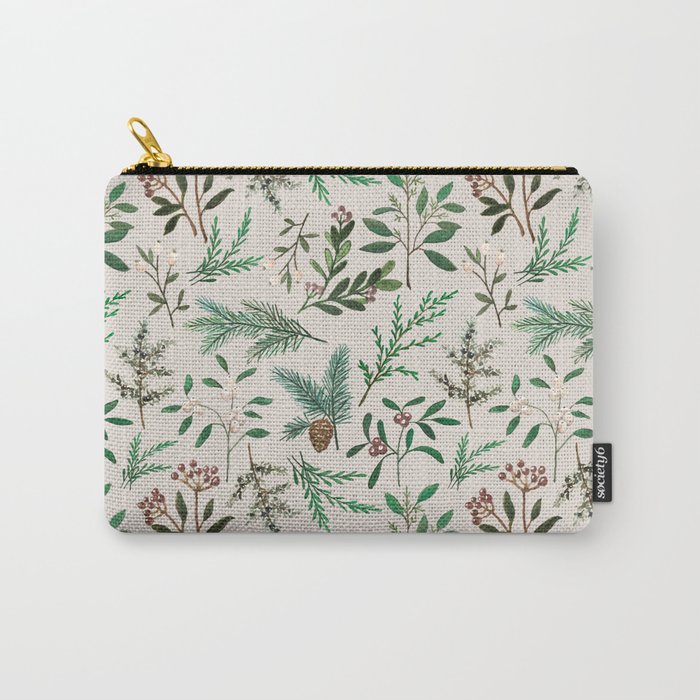 Winter Berry Pattern Carry All Pouch Gallery Image 1