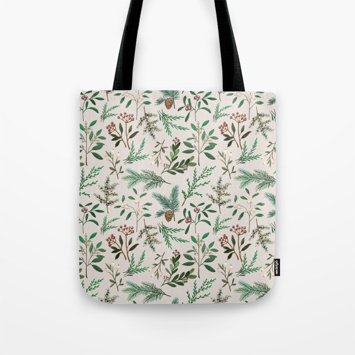 Winter Berry Pattern Tote Bag Gallery Image 1