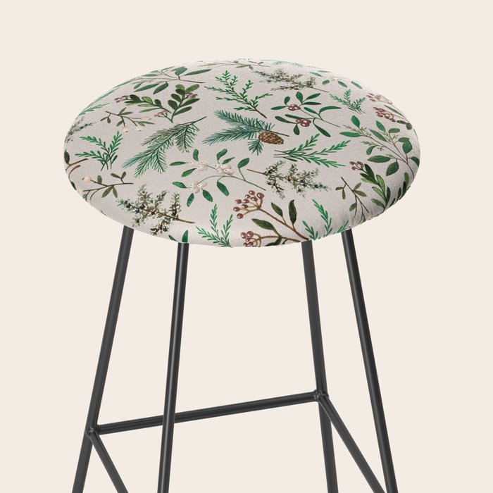 Winter Berry Pattern Stool Gallery Image 2