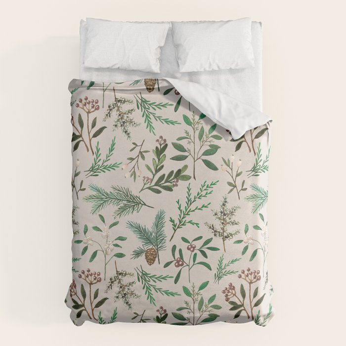 Winter Berry Pattern Duvet Cover Gallery Image 1