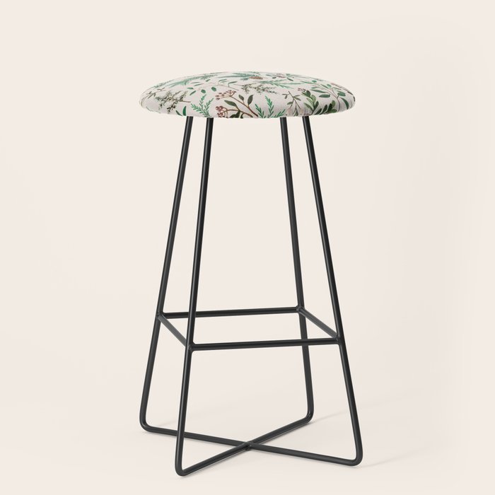 Winter Berry Pattern Stool Gallery Image 1