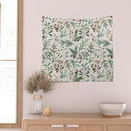 Winter Berry Pattern Wall Tapestry Gallery Image 2