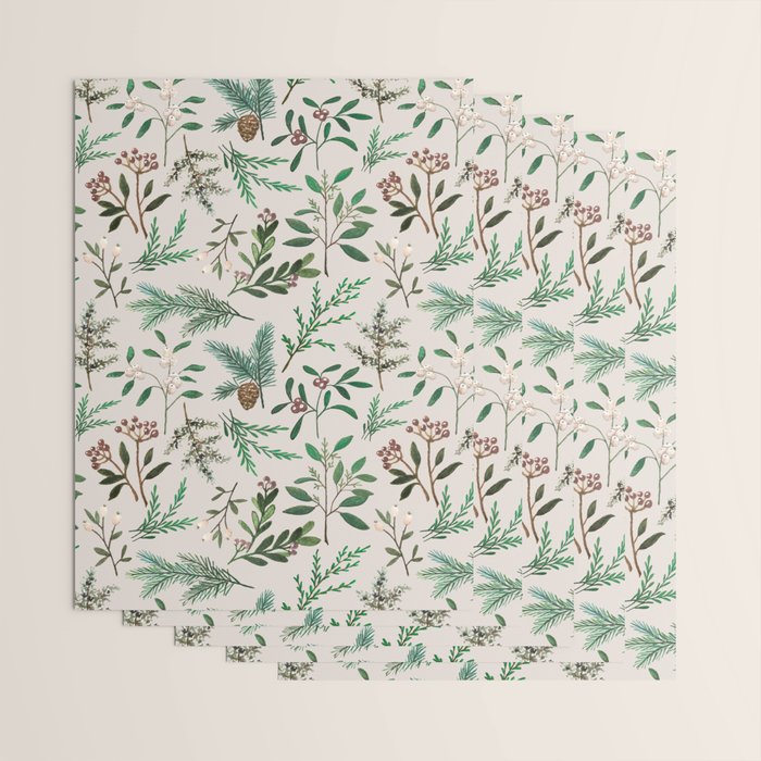 Winter Berry Pattern Wrapping Paper Gallery Image 3
