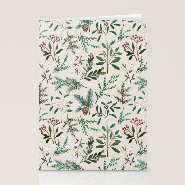 Winter Berry Pattern Stationery Card Gallery Image 2